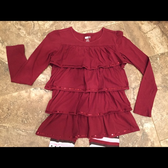 Crazy 8 girls size XL (14) Ruffle Top & Leggings - Picture 6 of 6